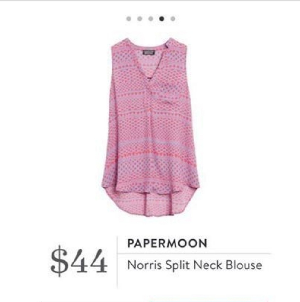 Papermoon split neck blouse XXL